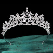Thick Silver Model HGA015 [Silver Base with White Diamonds]