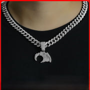 Round Cuban Chain + Pendant Silver