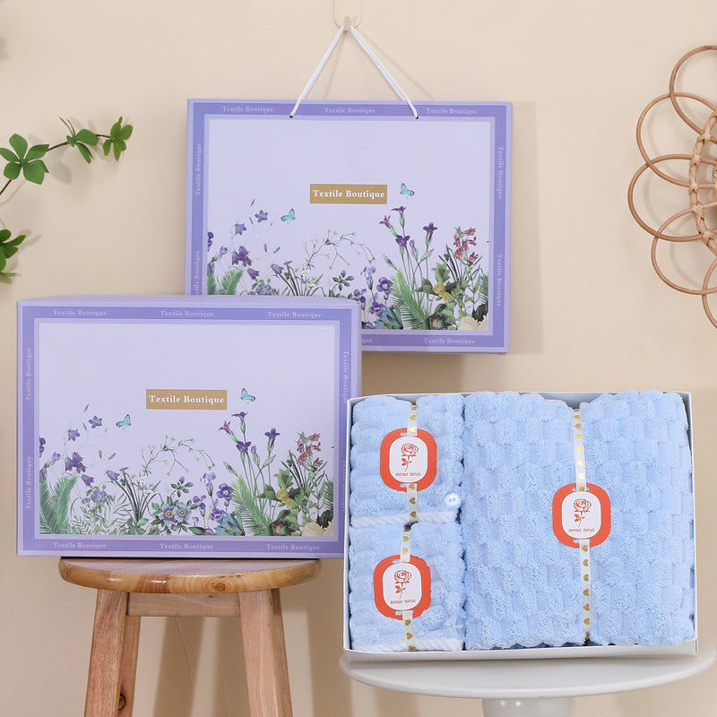 Towels And Shower Cap Gift Set, Perfect For Home Textiles And Bathroom Essentials