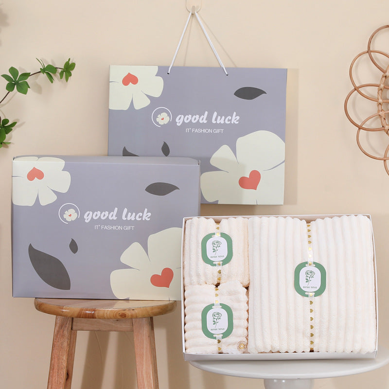 Towels And Shower Cap Gift Set, Perfect For Home Textiles And Bathroom Essentials