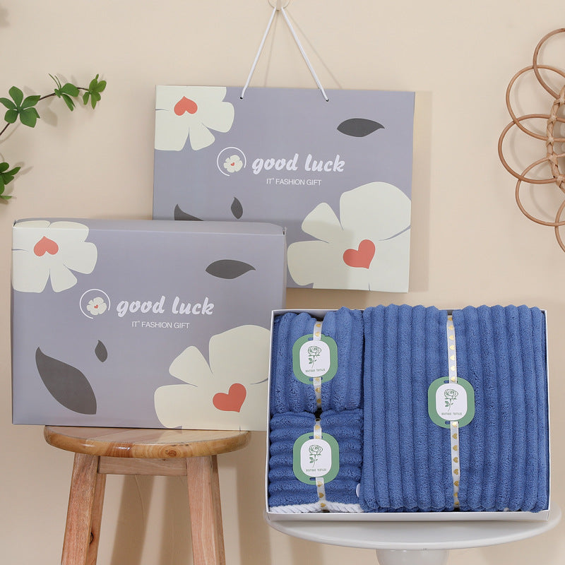 Towels And Shower Cap Gift Set, Perfect For Home Textiles And Bathroom Essentials