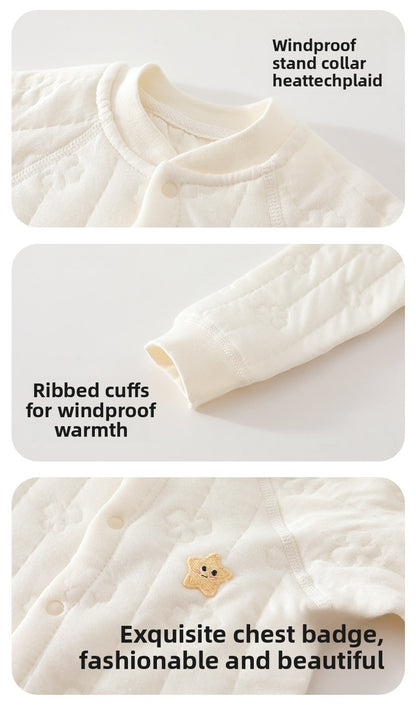 Cartoon Children's Coat Made Of Over 90% Cotton, Warm And Comfortable For Babies 0-2 Years, Ideal For Daily Wear