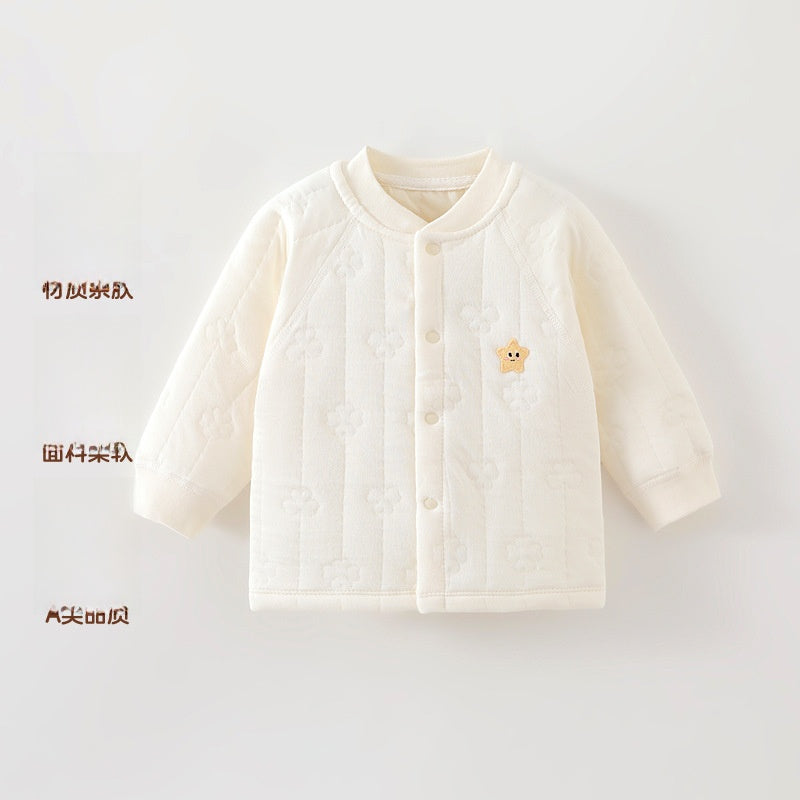 Cartoon Children's Coat Made Of Over 90% Cotton, Warm And Comfortable For Babies 0-2 Years, Ideal For Daily Wear