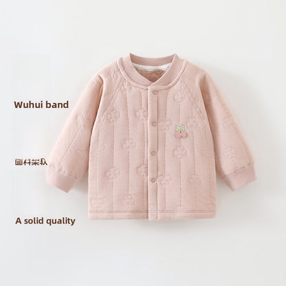 Cartoon Children's Coat Made Of Over 90% Cotton, Warm And Comfortable For Babies 0-2 Years, Ideal For Daily Wear