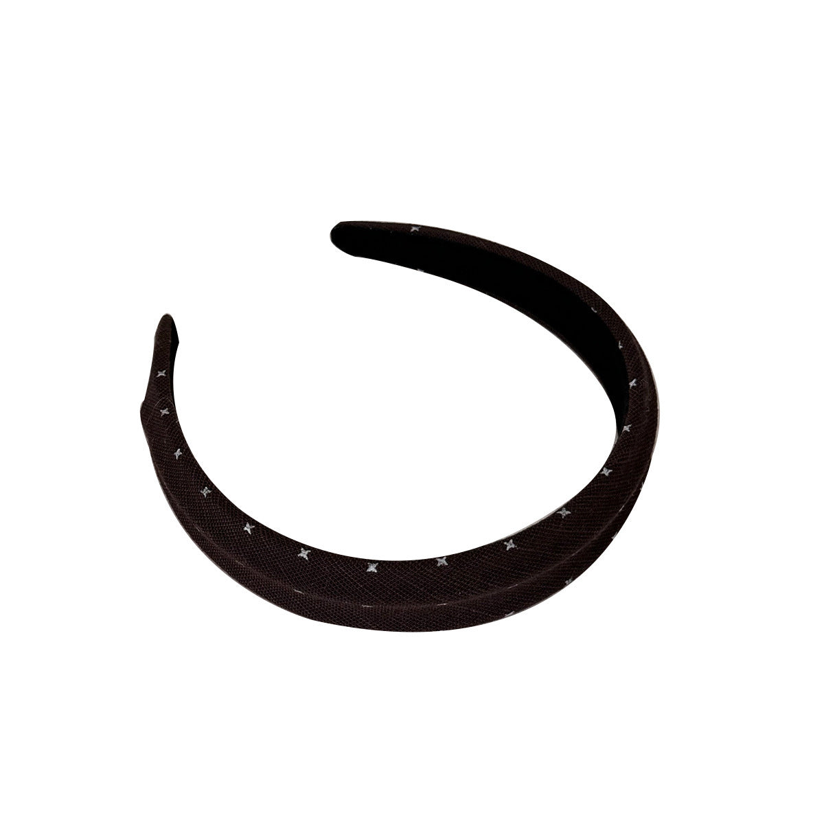 Sweet Polka Dots Hair Band For Women In Dyed Black, Made With Mixed Materials, Perfect For Summer