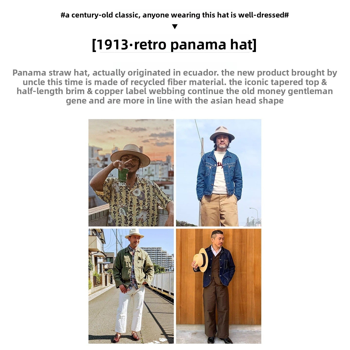 Retro Solid Color Panama Hat With Short Brim, Breathable Design, Made Of Polyester Featuring Braid Craftsmanship