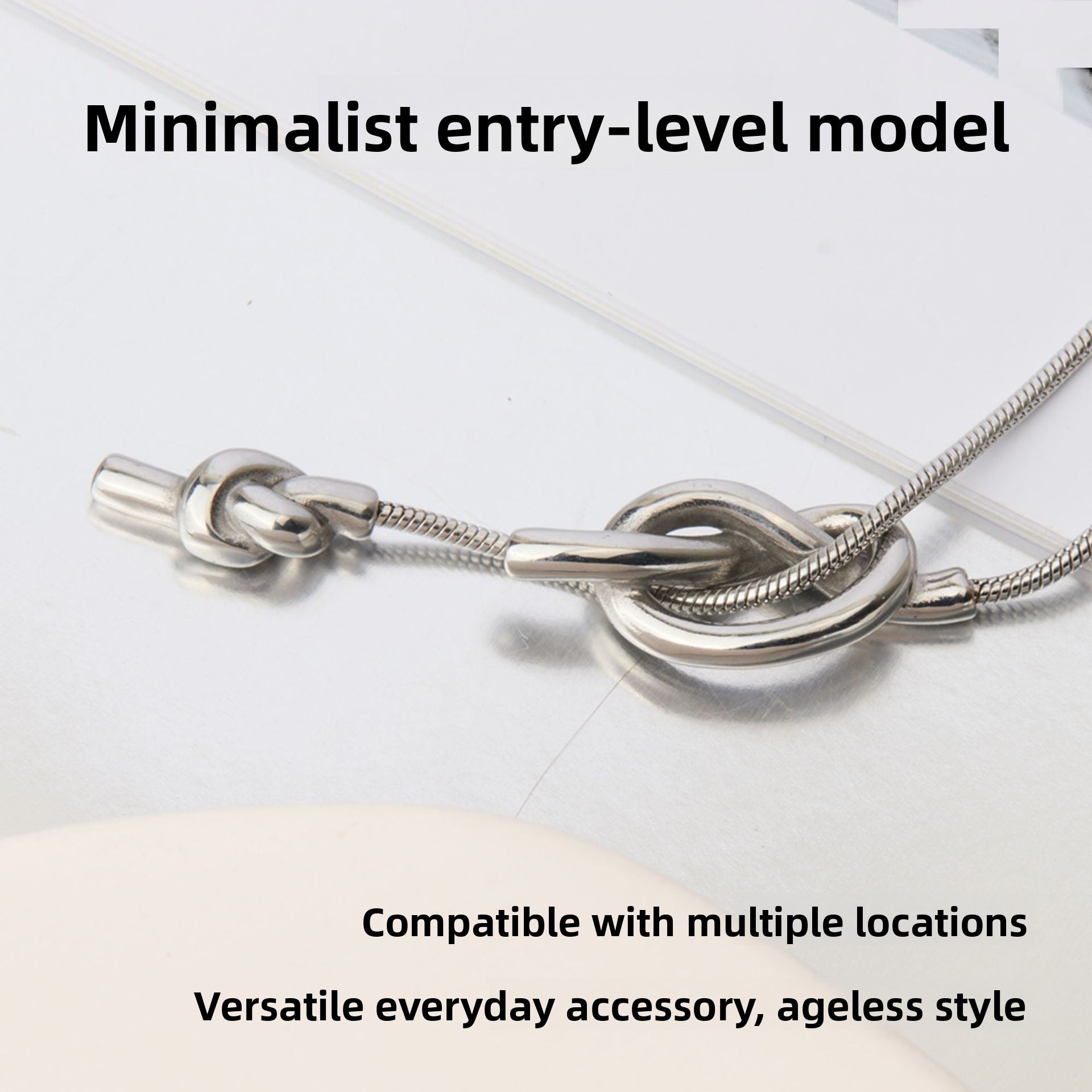 Tassel Sweater Chain Necklace In Electroplated Titanium Steel With Snake Chain, Unisex Design