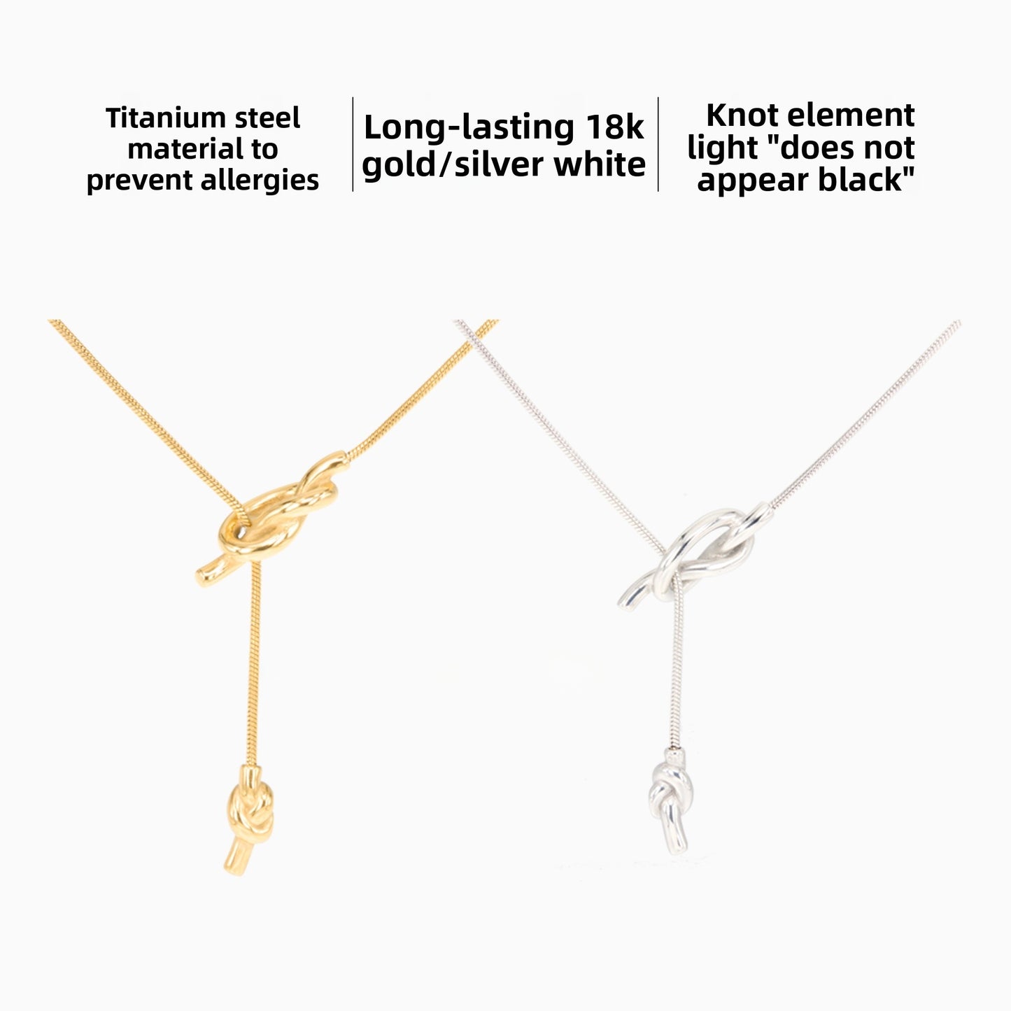 Tassel Sweater Chain Necklace In Electroplated Titanium Steel With Snake Chain, Unisex Design