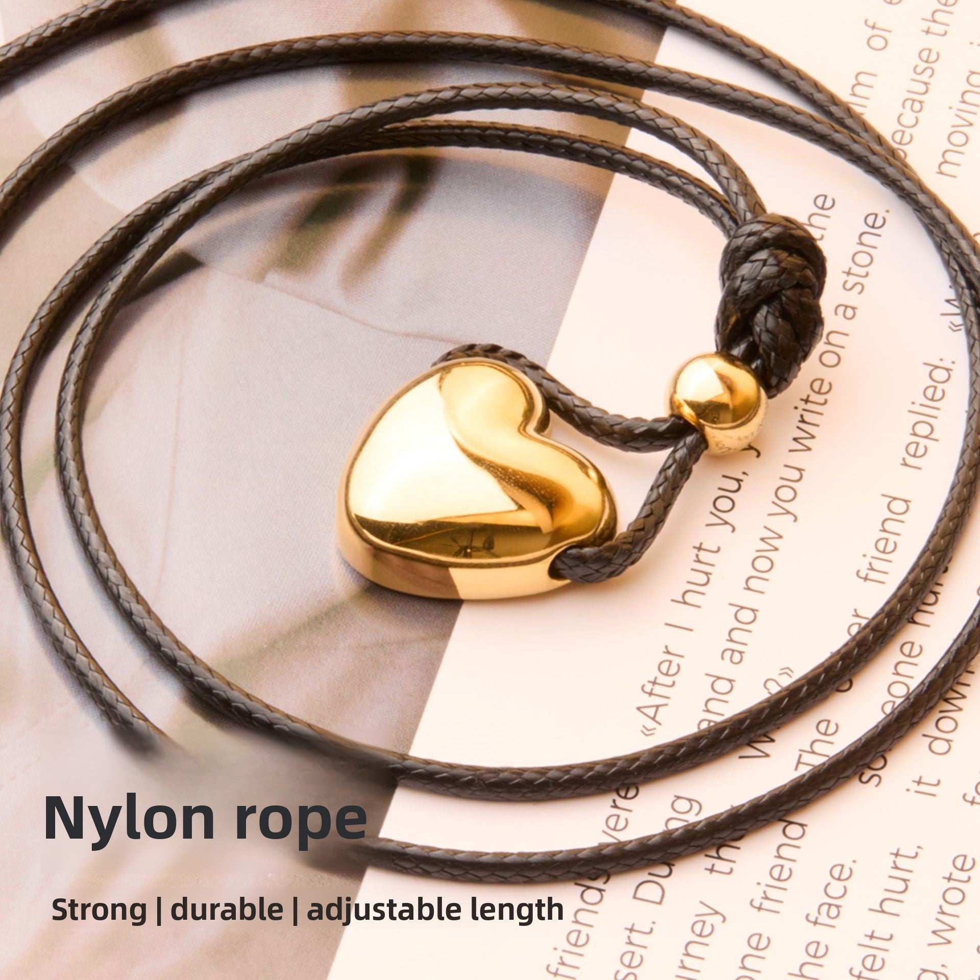 Heart Shape Pendant For Women In Simple Style, Made Of Titanium Steel With 18K Real Gold Electroplated Plating