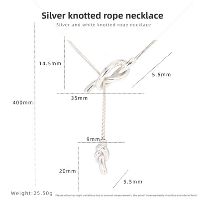 Tassel Sweater Chain Necklace In Electroplated Titanium Steel With Snake Chain, Unisex Design
