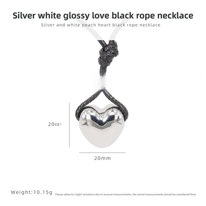 Heart Shape Pendant For Women In Simple Style, Made Of Titanium Steel With 18K Real Gold Electroplated Plating
