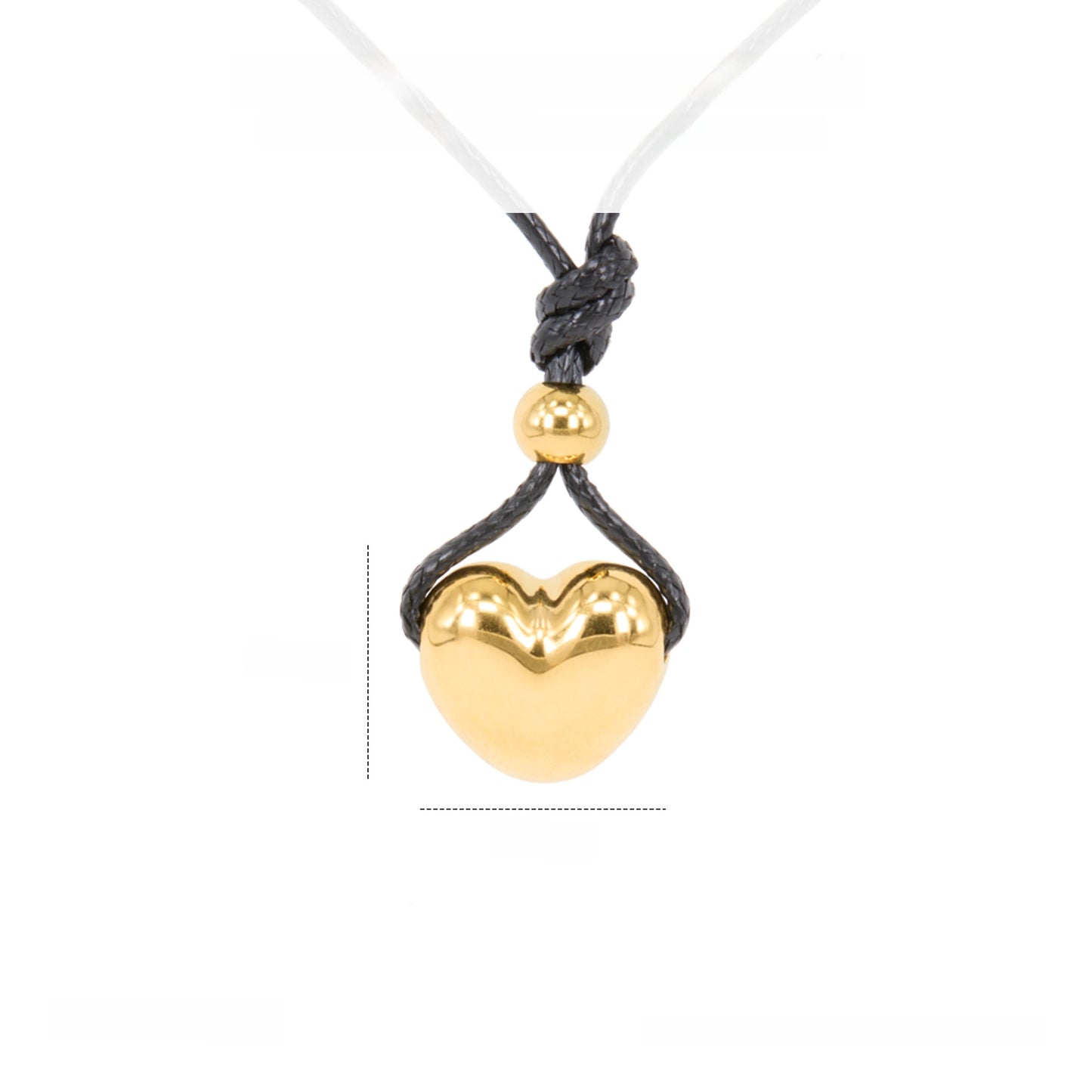 Heart Shape Pendant For Women In Simple Style, Made Of Titanium Steel With 18K Real Gold Electroplated Plating