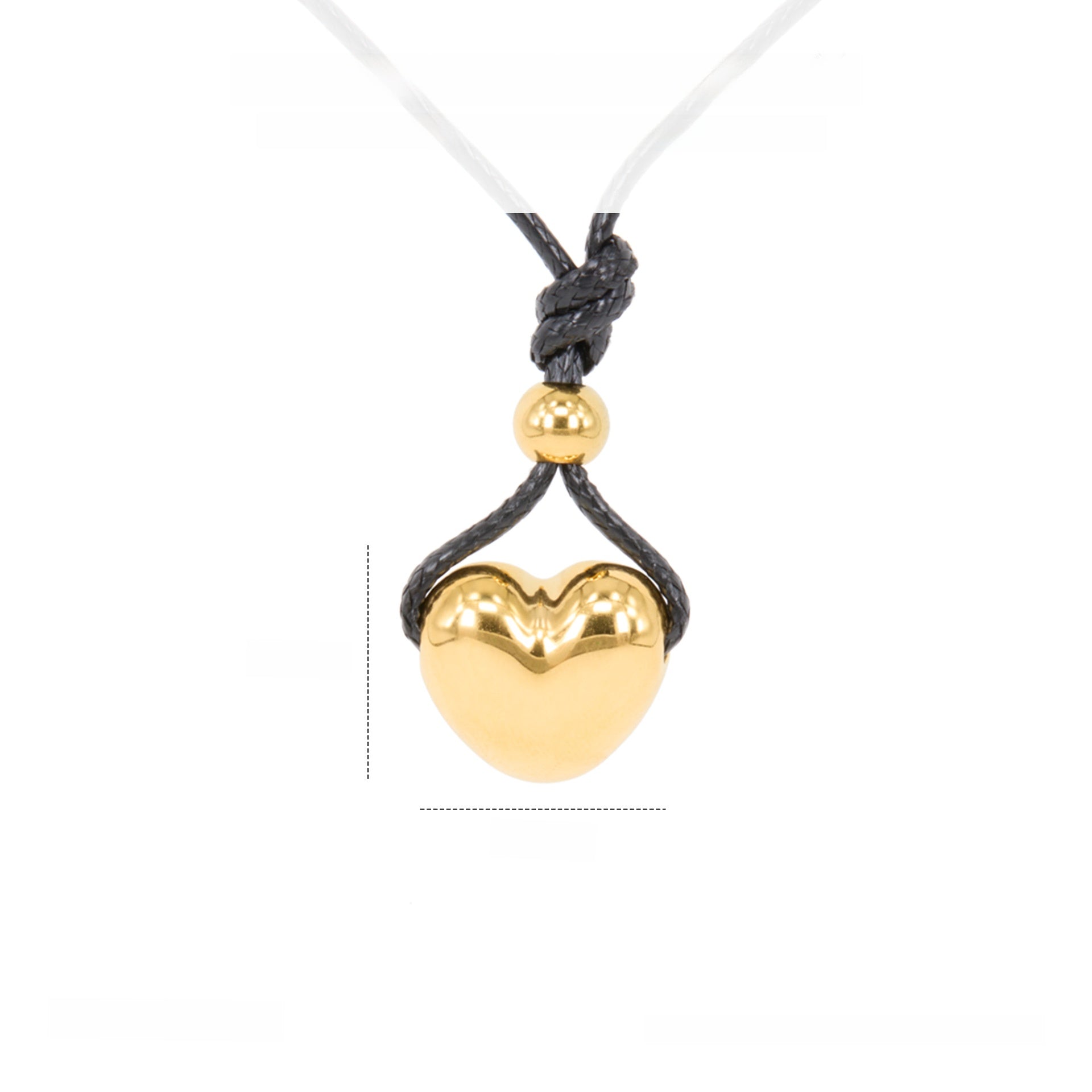 Heart Shape Pendant For Women In Simple Style, Made Of Titanium Steel With 18K Real Gold Electroplated Plating