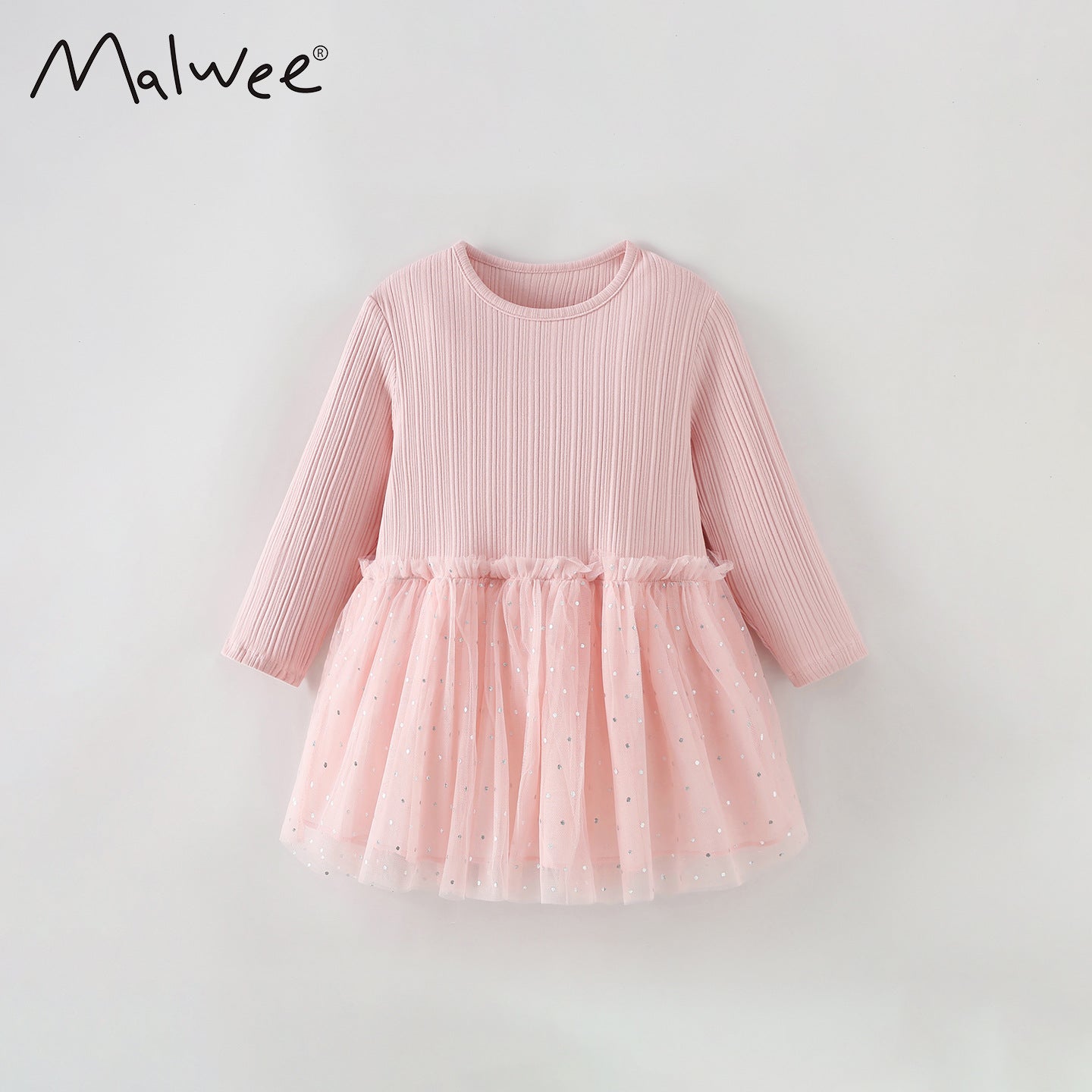 Princess Style Girl's Animal Pattern Cotton Dress With Puff Long Sleeves For Toddlers 3-6 Years