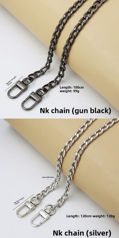 Solid Color Bag Strap Made Of Durable Zinc Alloy, Stylish And Functional Accessory For Your Bags