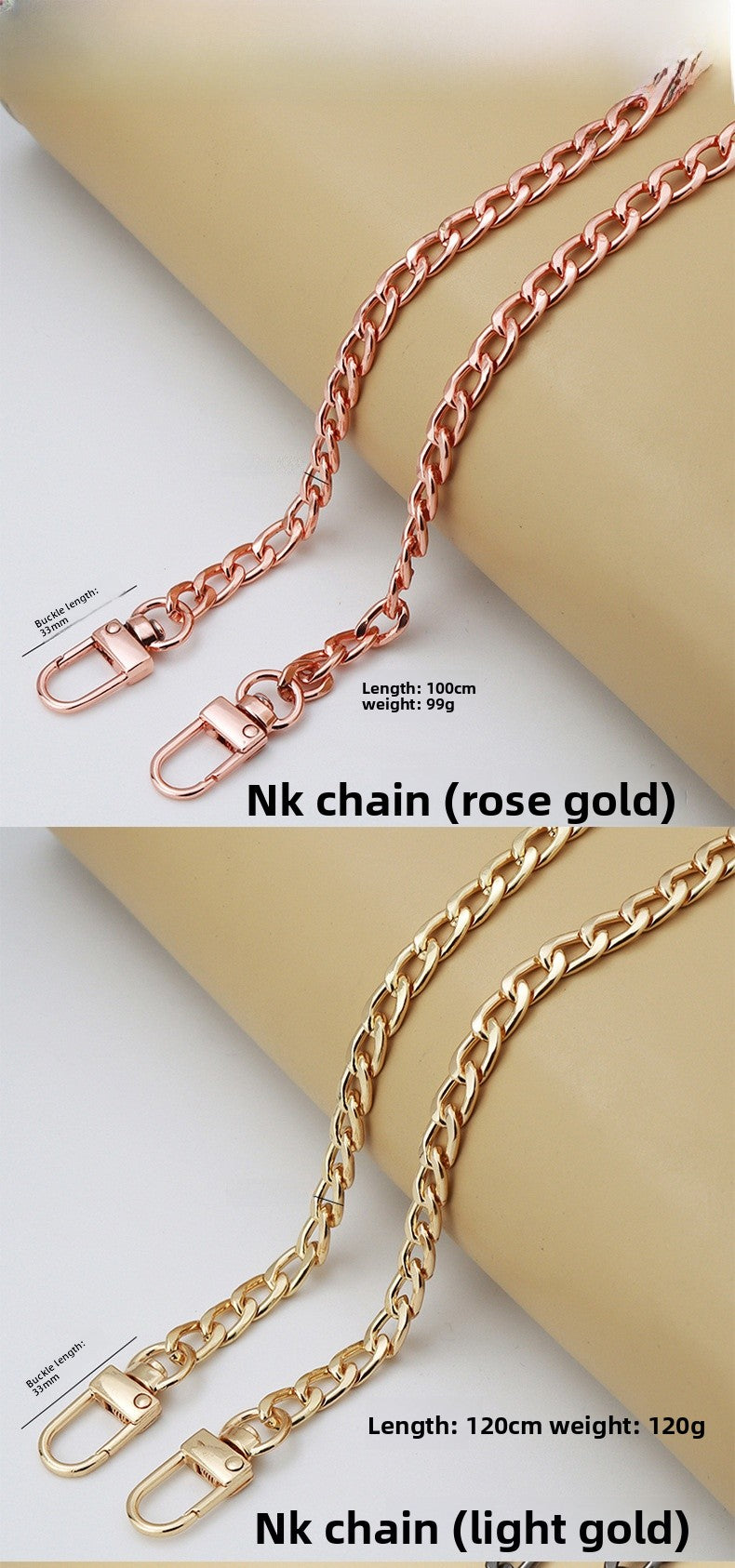 Solid Color Bag Strap Made Of Durable Zinc Alloy, Stylish And Functional Accessory For Your Bags