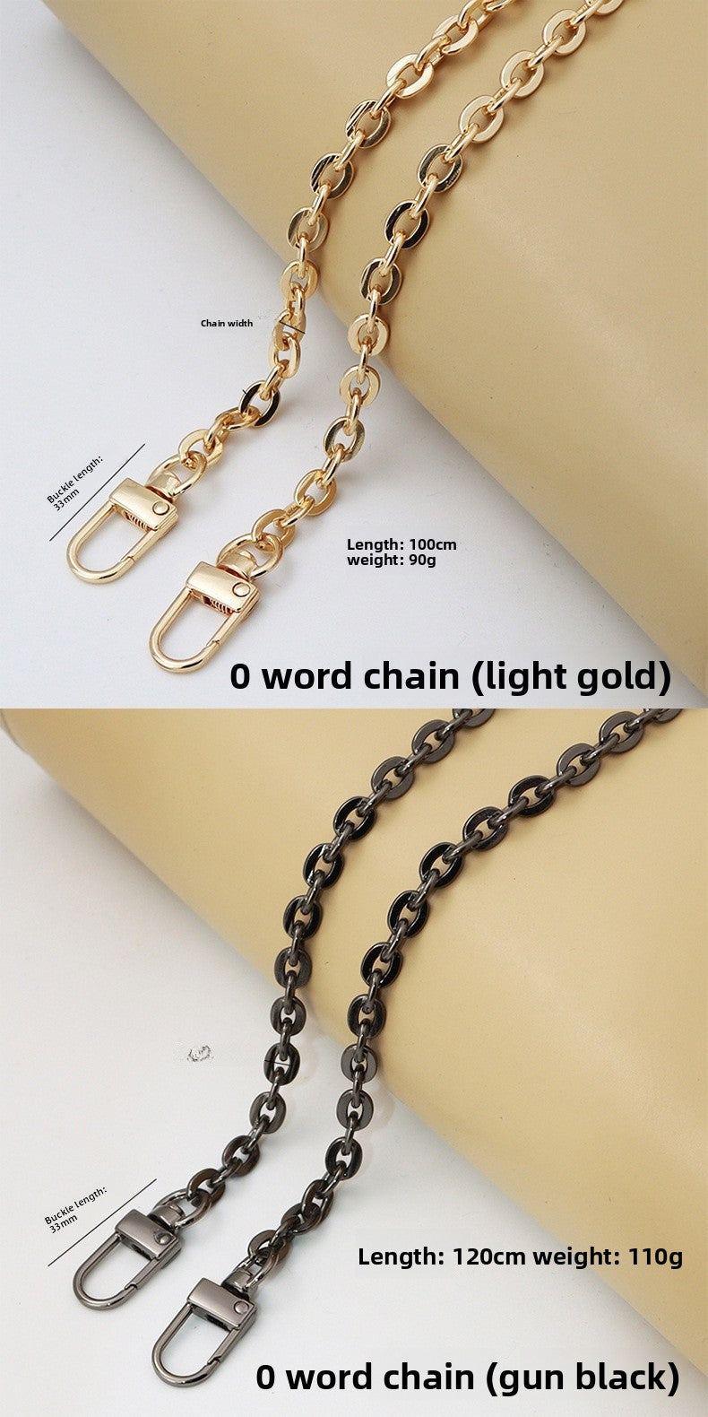 Solid Color Bag Strap Made Of Durable Zinc Alloy, Stylish And Functional Accessory For Your Bags