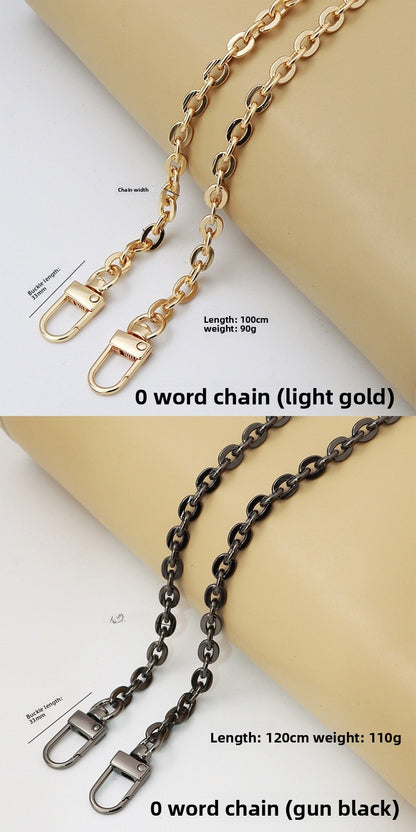 Solid Color Bag Strap Made Of Durable Zinc Alloy, Stylish And Functional Accessory For Your Bags