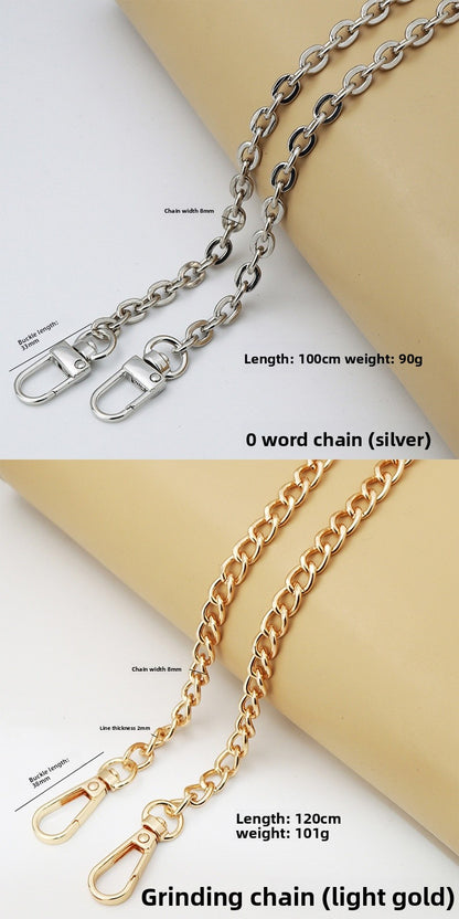 Solid Color Bag Strap Made Of Durable Zinc Alloy, Stylish And Functional Accessory For Your Bags