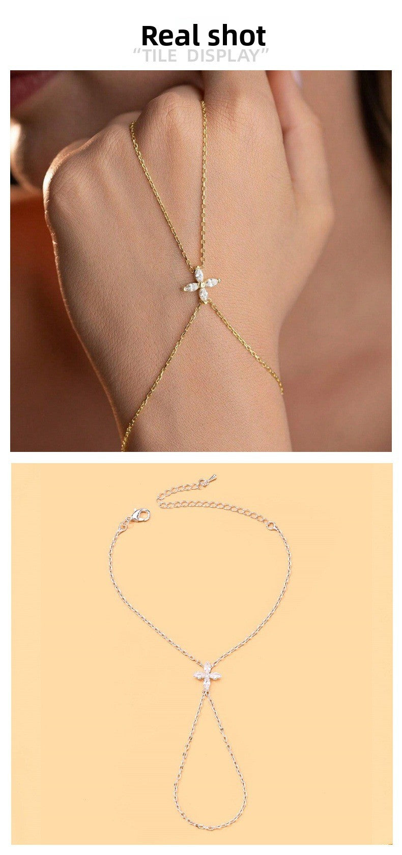 Lucky Heart Gold Alloy Bracelet For Women With Rhinestone Inlay, Elegant And Stylish Jewelry Accessory