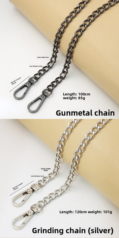 Solid Color Bag Strap Made Of Durable Zinc Alloy, Stylish And Functional Accessory For Your Bags