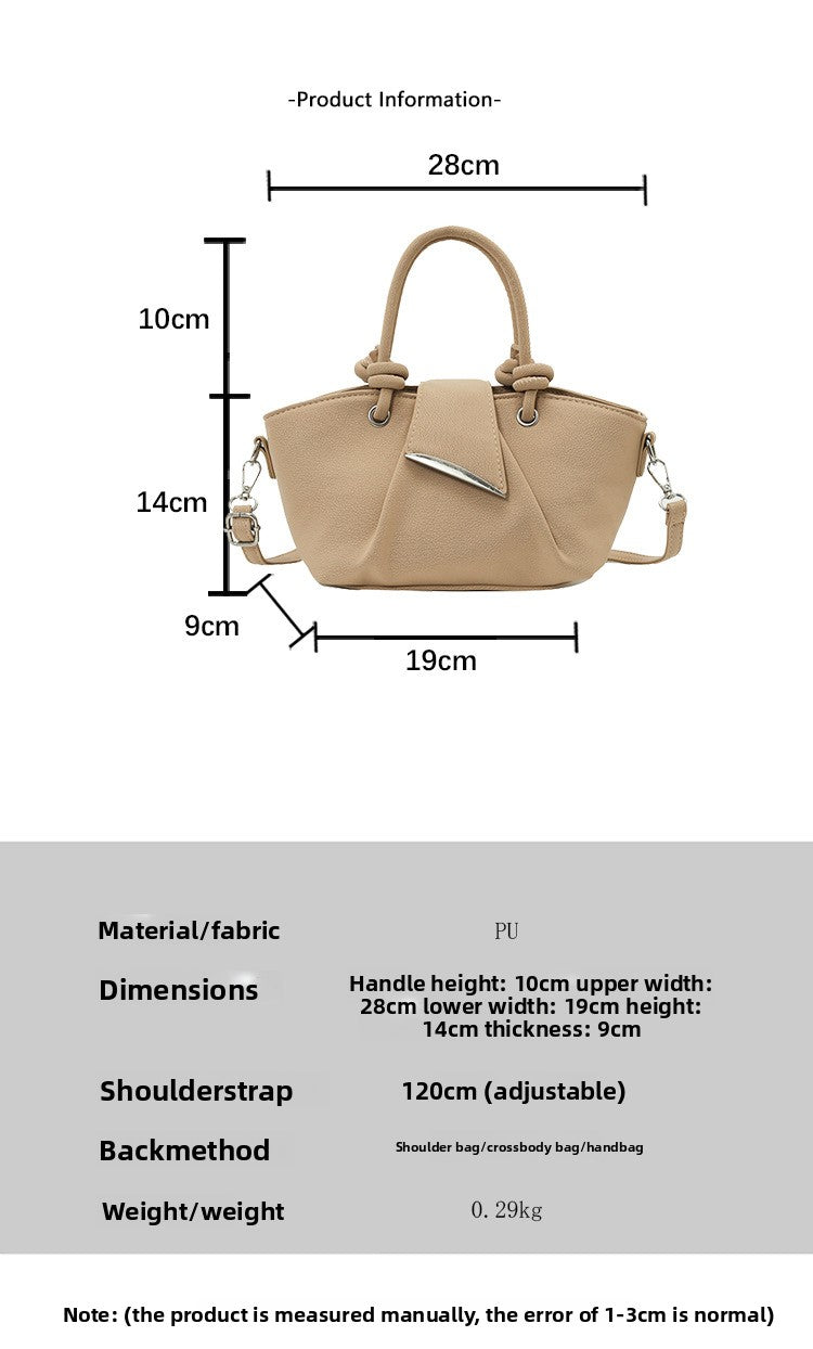 Women’s Square PU Leather Shoulder Bag With Sewing Thread Detail, Single Shoulder Strap, Perfect For Autumn