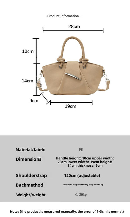 Women’s Square PU Leather Shoulder Bag With Sewing Thread Detail, Single Shoulder Strap, Perfect For Autumn