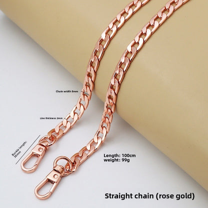 Solid Color Bag Strap Made Of Durable Zinc Alloy, Stylish And Functional Accessory For Your Bags
