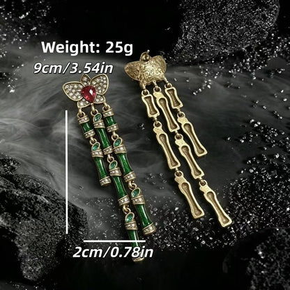 Butterfly Tassel Earrings For Unisex Featuring Zinc Alloy Material And 925 Sterling Silver Stud Posts In Silver