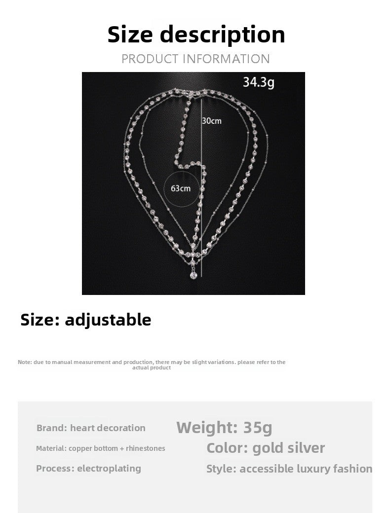 Silver Rhinestone Hair Chain Insert Comb For Women, Elegant Spring Hair Accessory