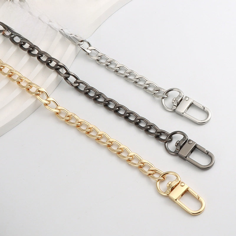 Solid Color Metal Bag Strap Accessory Featuring Durable Design For Stylish Bag Enhancement