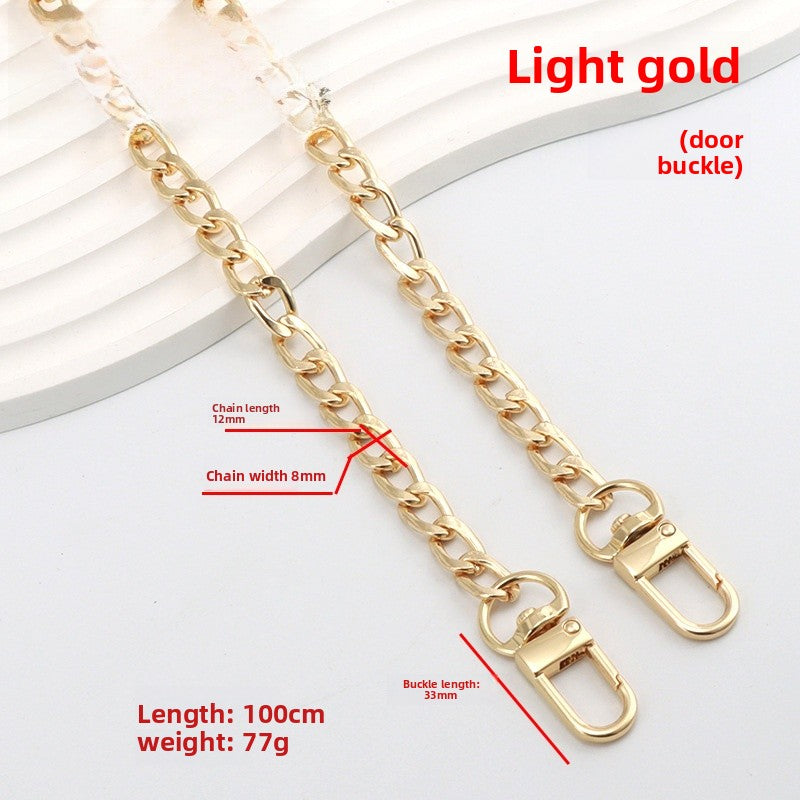 Solid Color Bag Strap In Zinc Alloy Featuring Streetwear Style For Durable And Trendy Accessories