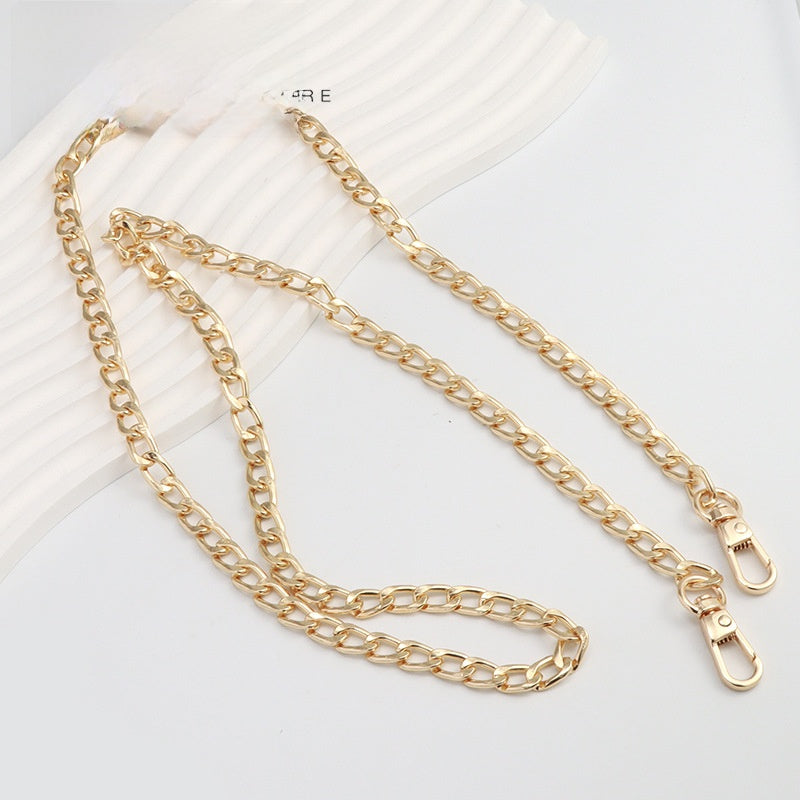 Solid Color Metal Bag Strap Accessory Featuring Durable Design For Stylish Bag Enhancement