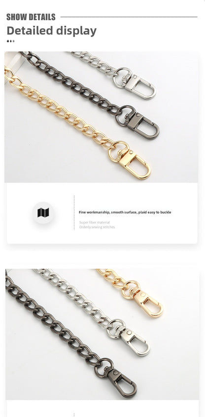 Solid Color Metal Bag Strap In Streetwear Style For Bag Accessories
