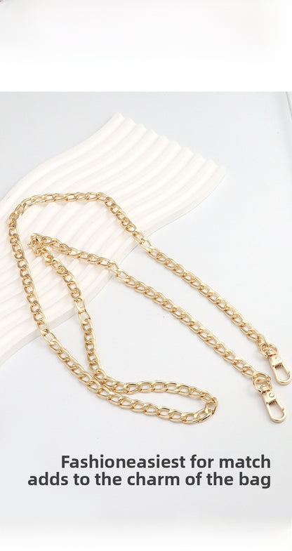 Solid Color Metal Bag Strap Accessory Featuring Durable Design For Stylish Bag Enhancement
