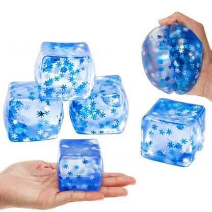 Snowflake Squishy Toy Made Of Soft TPR Material, Transparent Stress Relief Toy For Relaxation
