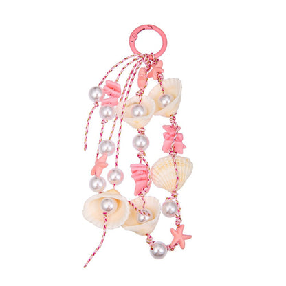 Knitted Shell Bag Pendant In Colour Featuring Vacation Style