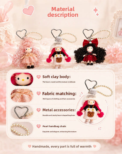 Car Soft Clay Key Chain Bag Charm, Perfect Christmas Gift For Key Chains And Bag Accessories