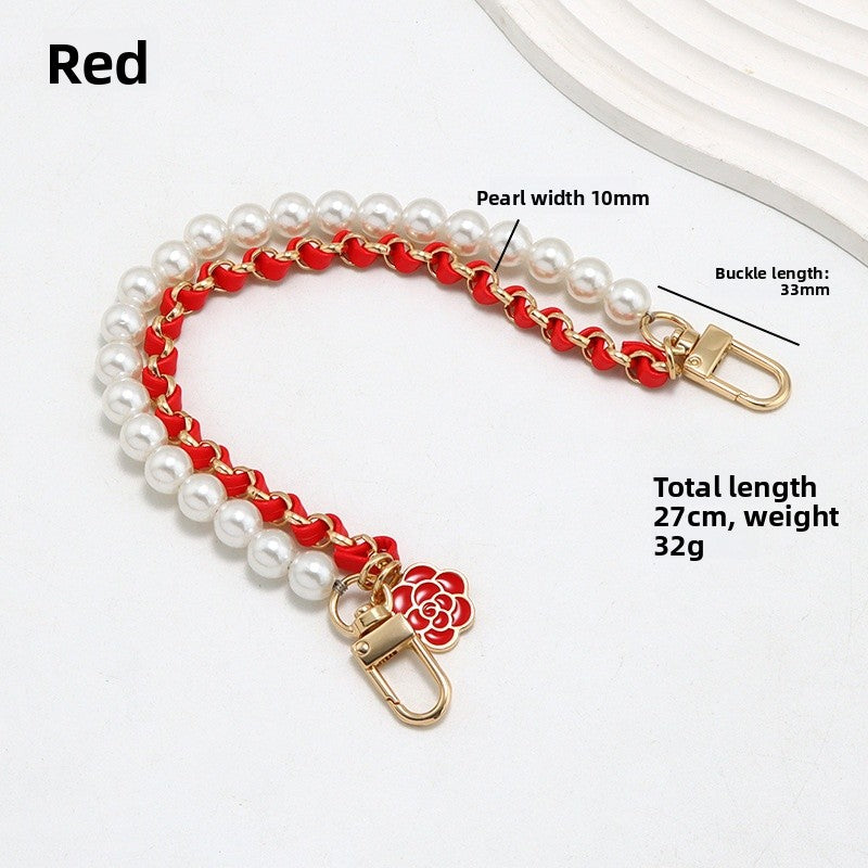 Pearl Bag Strap Made Of Durable Metal For Stylish And Elegant Bag Accessories
