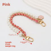 Light Gold Chain + Pink Pearl, Total Length 27CM