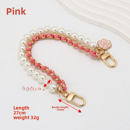 Pearl Bag Strap Made Of Durable Metal For Stylish And Elegant Bag Accessories