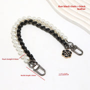 Gun Chain + Black Leather Pearl, Total Length 27CM