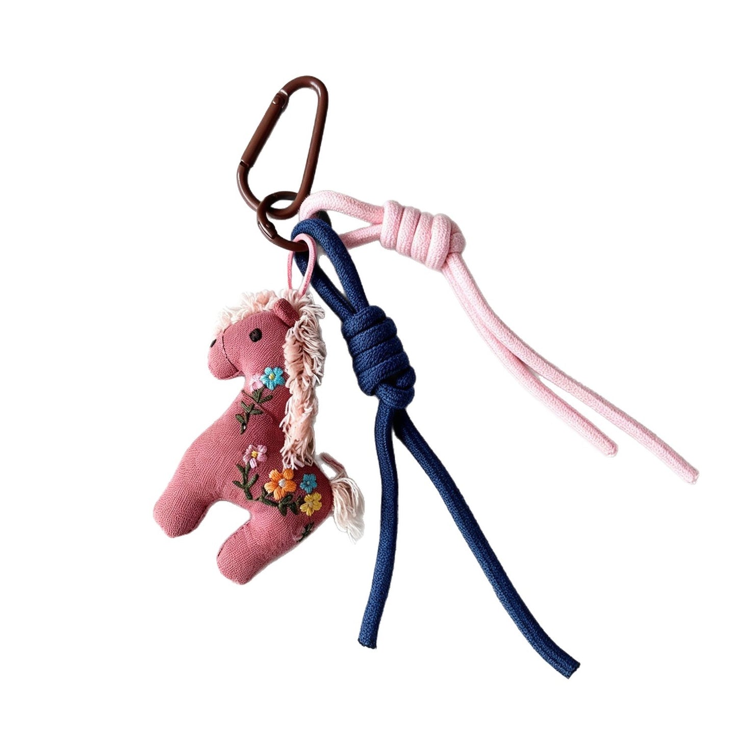Multicolor Knitted Horse Key Chain In Cloth Material Featuring Cute Style