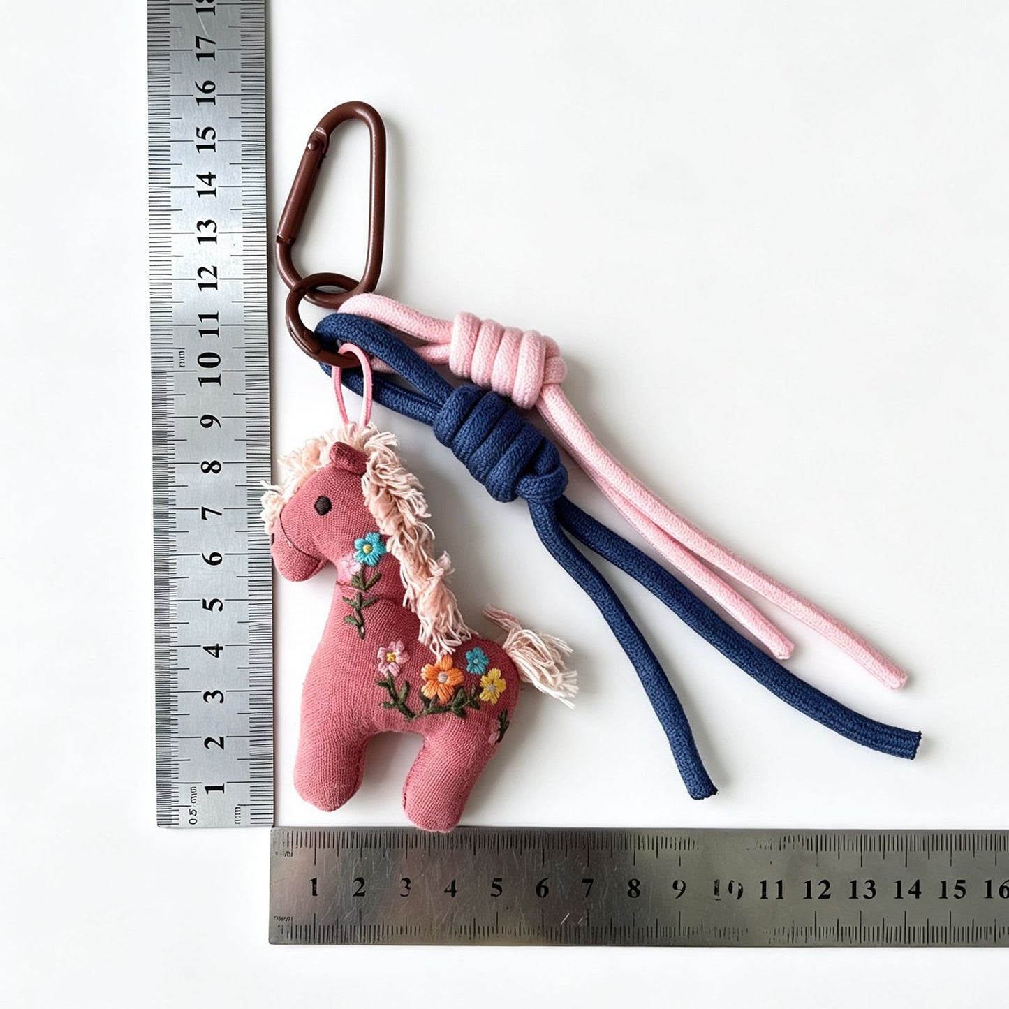 Multicolor Knitted Horse Key Chain In Cloth Material Featuring Cute Style