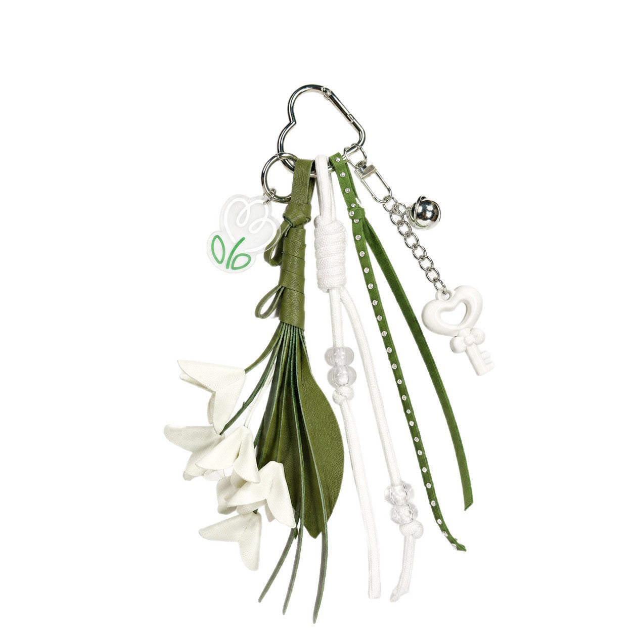 Lavender Knitted Flowers Bag Pendant In Acrylic Material With Cute Style, Perfect For Spring Accessories
