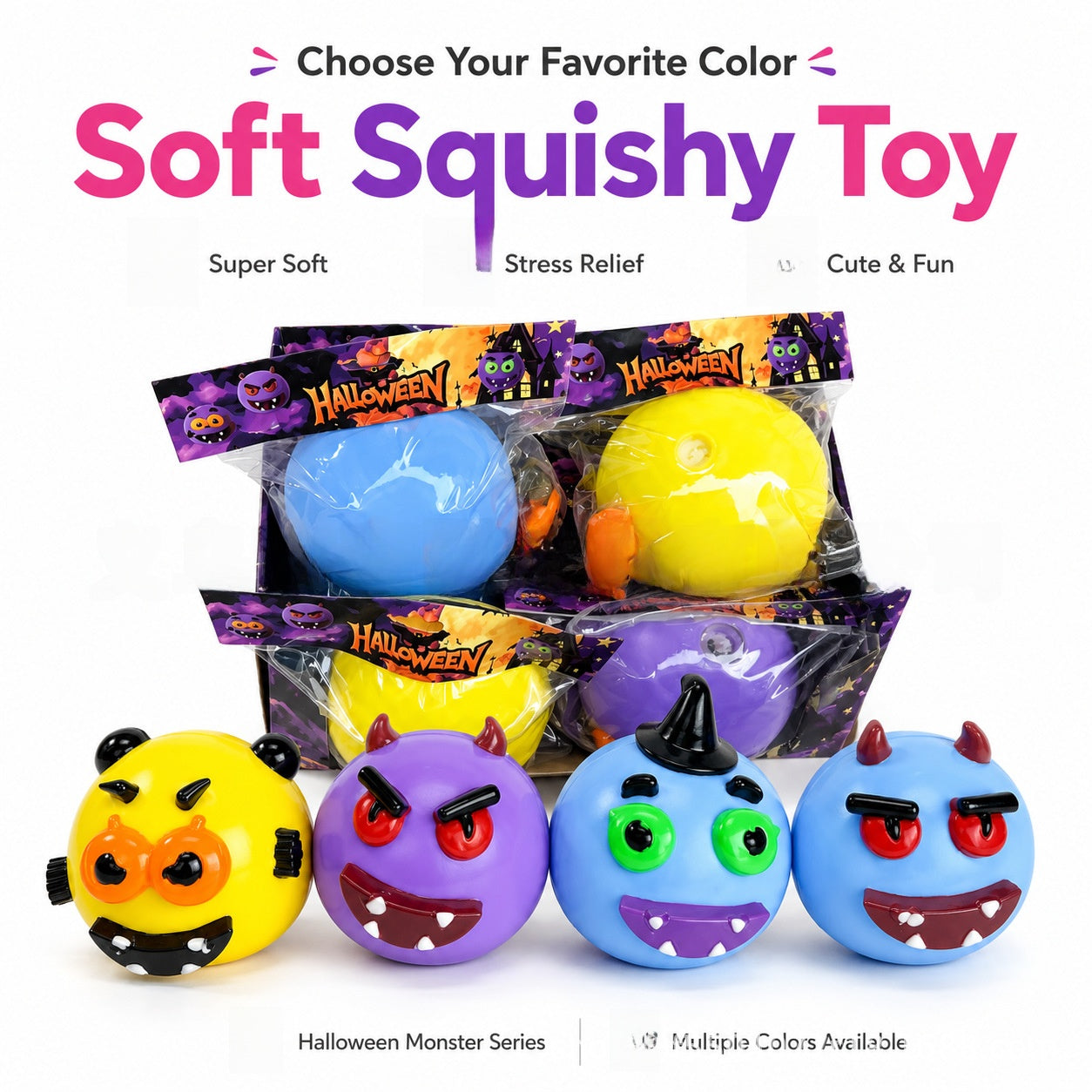Halloween Dog Fidget Toy In Multicolor, Funny Slow Rebound Toy, 1 PCS Package
