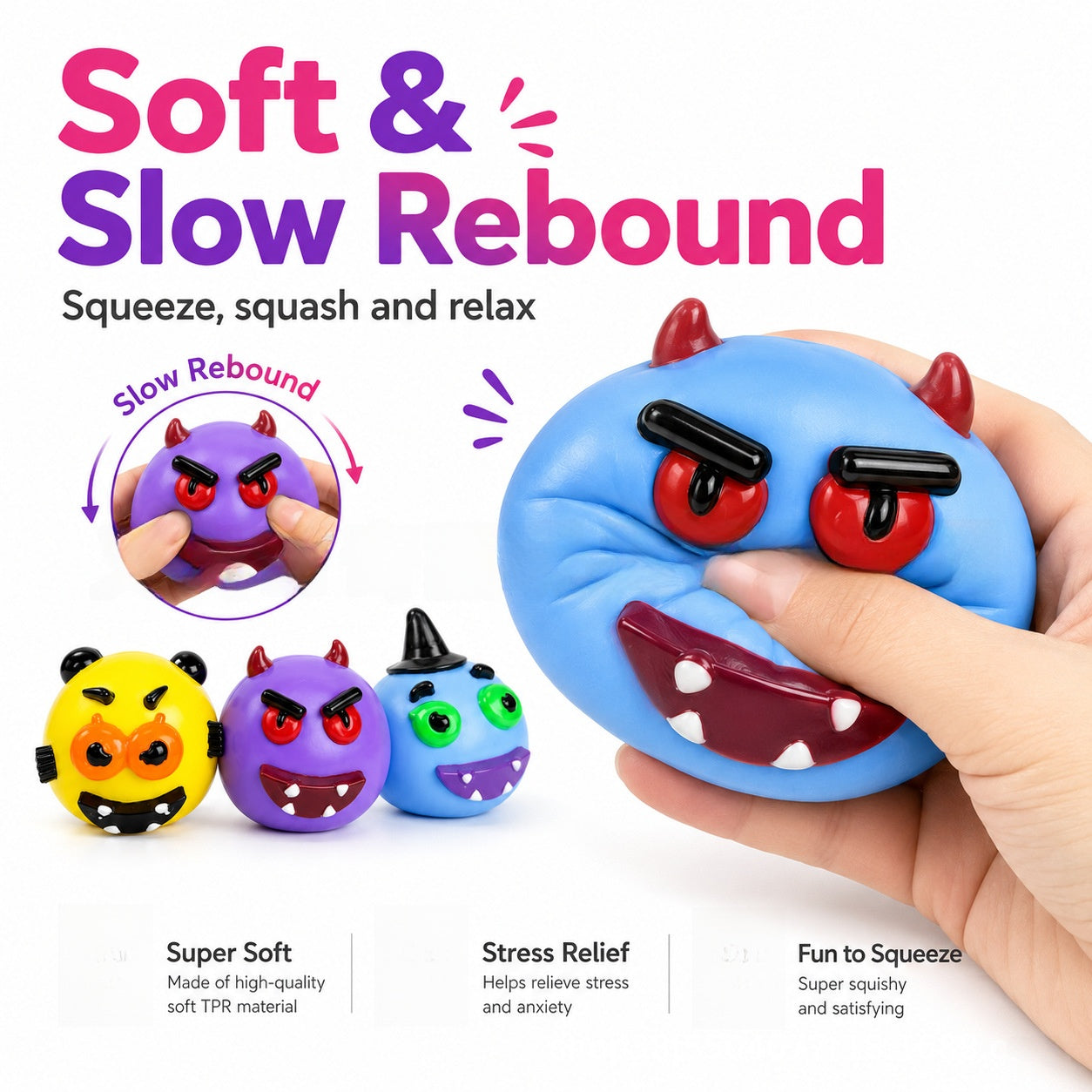 Halloween Dog Fidget Toy In Multicolor, Funny Slow Rebound Toy, 1 PCS Package