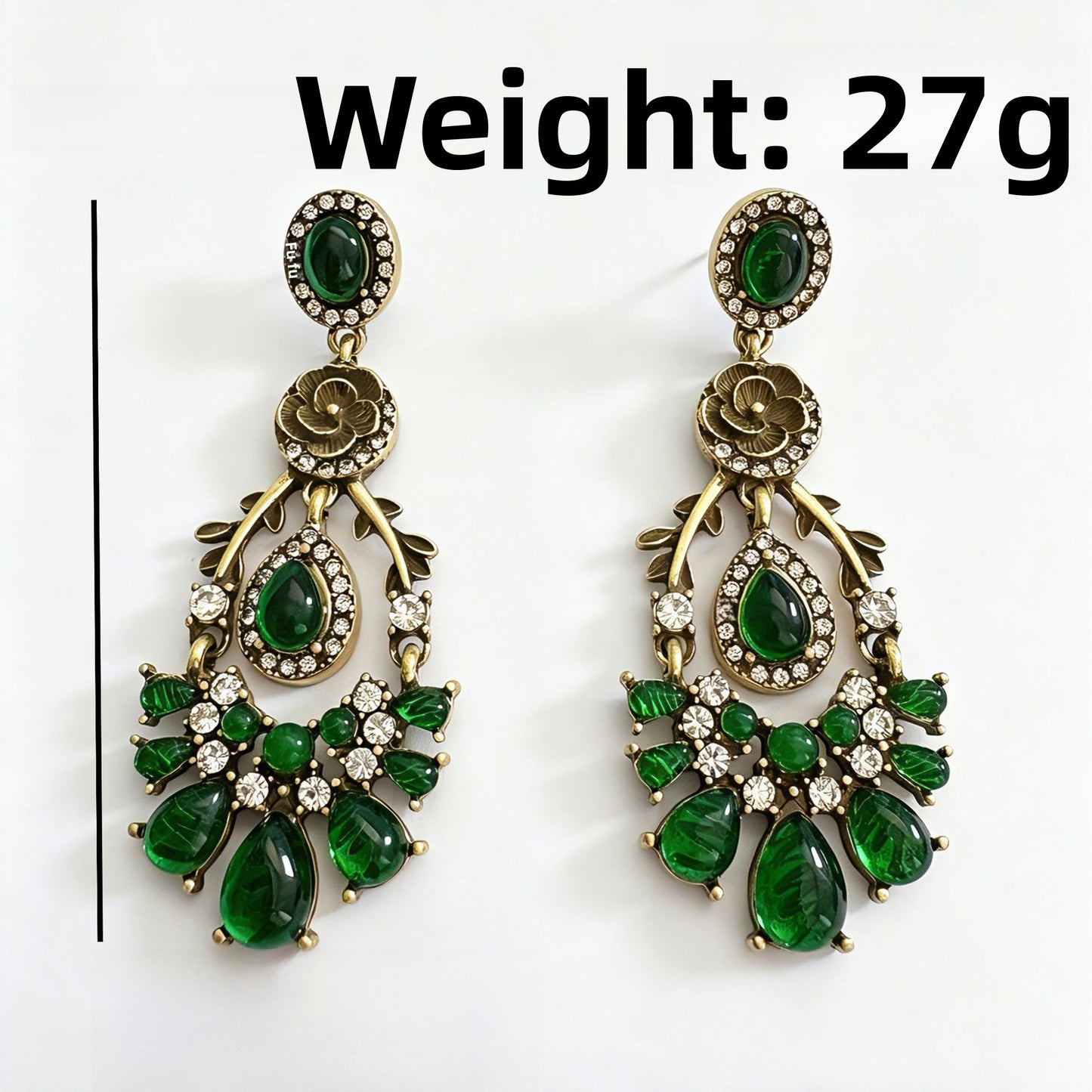 For Women May Birthstone Emerald Earrings With Electroplated Zinc Alloy And 925 Sterling Silver Stud Posts