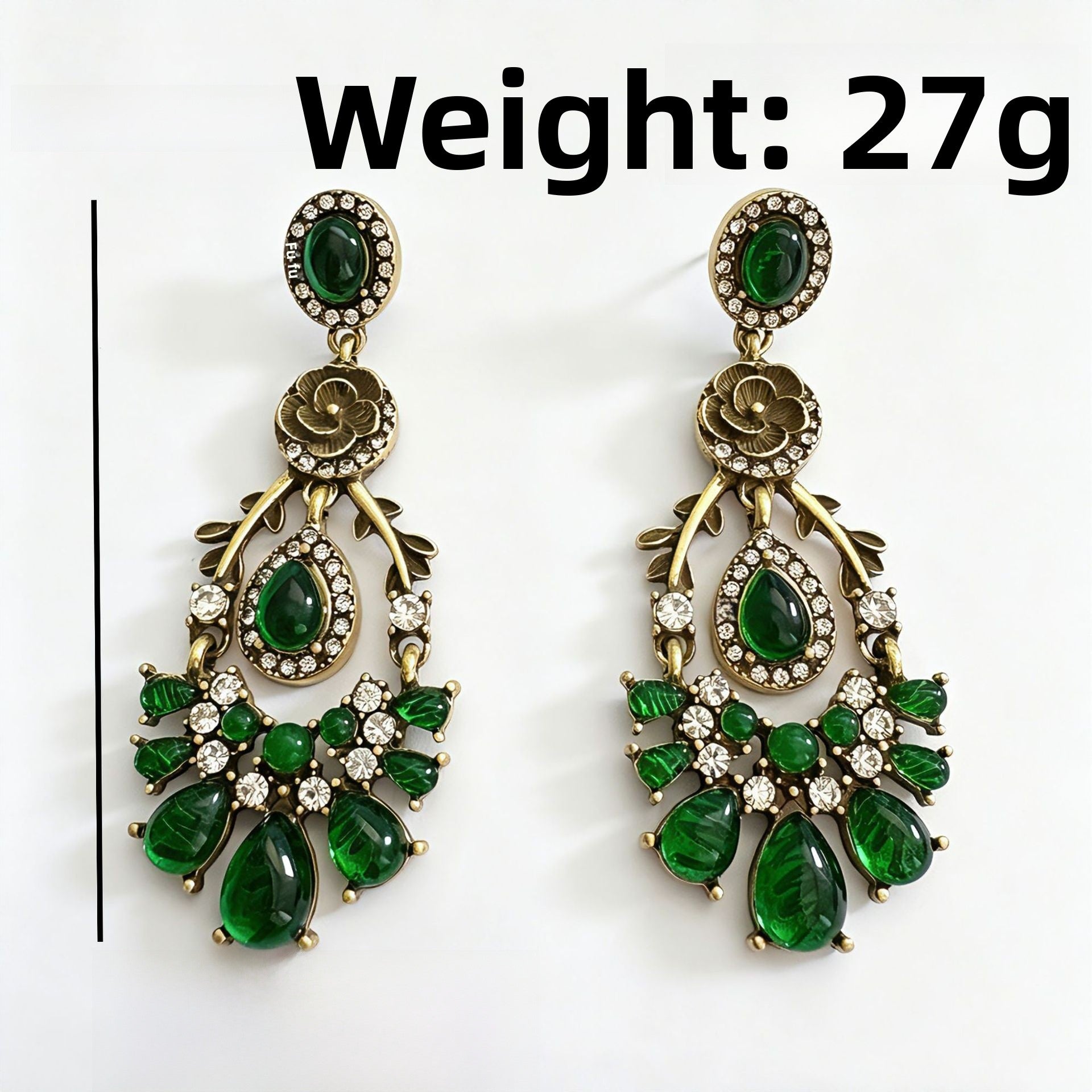 For Women May Birthstone Emerald Earrings With Electroplated Zinc Alloy And 925 Sterling Silver Stud Posts