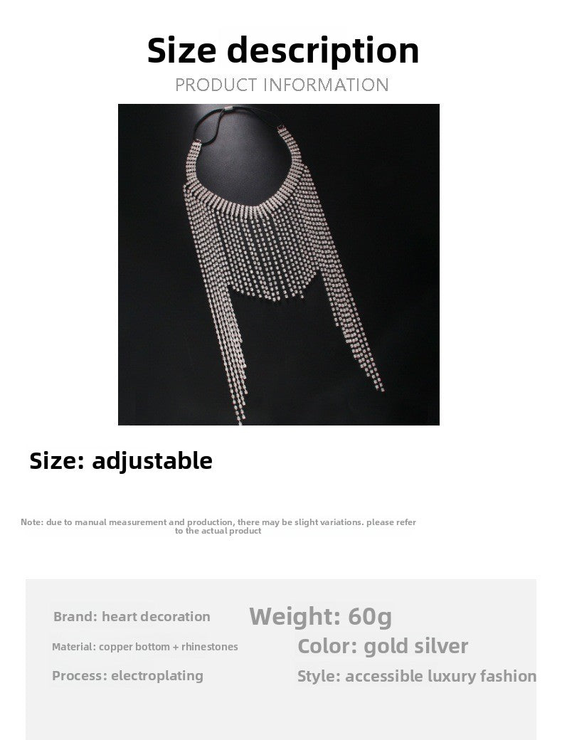 Bridal Tassel Hair Chain Insert Comb For Women With Rhinestones, Perfect For Wedding Season